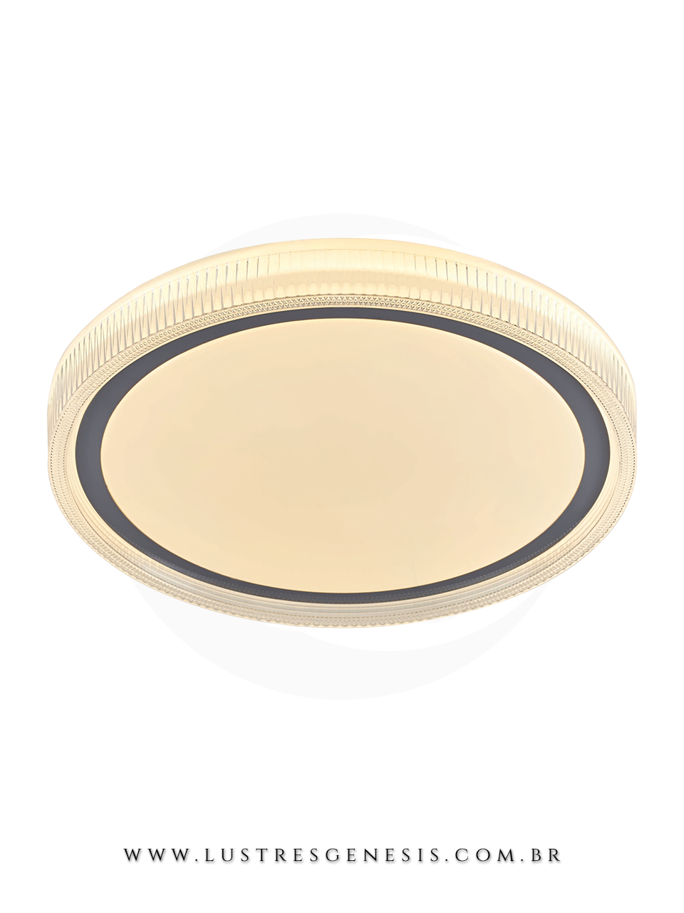 Luminaria de Teto Plafon LED DCX02347 Metal Cromado Acrilico &Oslash;39cm, Sala de Jantar, Quarto Casal, Cozinha, Banheiro, Mesa Area Gourmet